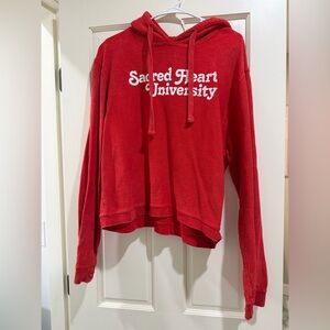 Pressbox Red Corduroy Sacred Heart University Hoodie